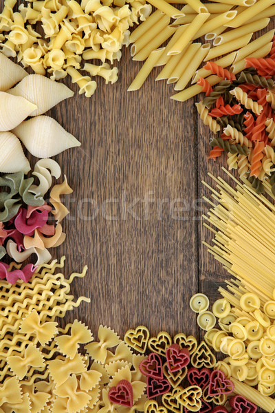 Italian Pasta Border Stock photo © marilyna