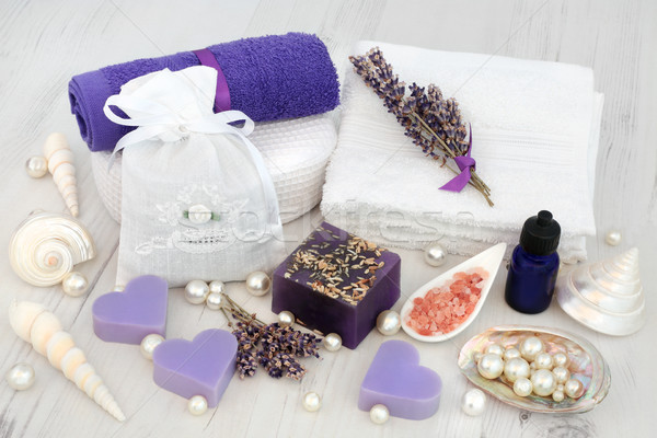 Lavendel kruid aromatherapie bloemen spa badkamer Stockfoto © marilyna