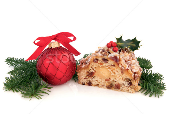 Stollen Christmas Cake Stock photo © marilyna