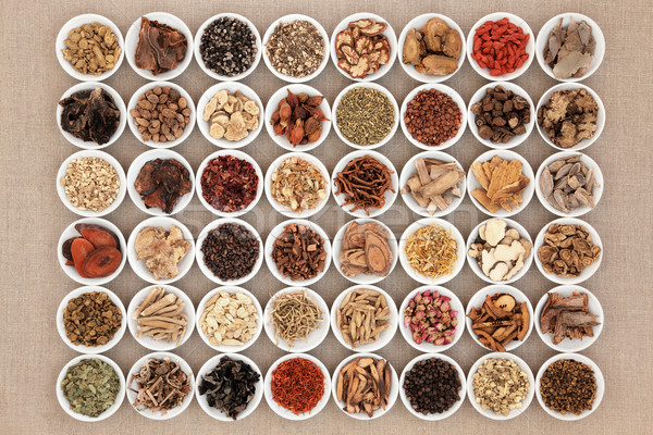  Chinese Herbal Medicine Selection Stock photo © marilyna