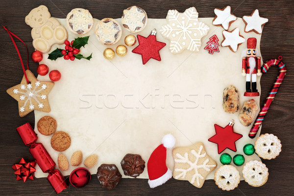 Christmas Festive Background border Stock photo © marilyna
