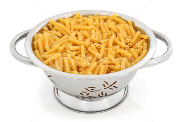 Macaroni pasta roestvrij staal witte Geel buis Stockfoto © marilyna
