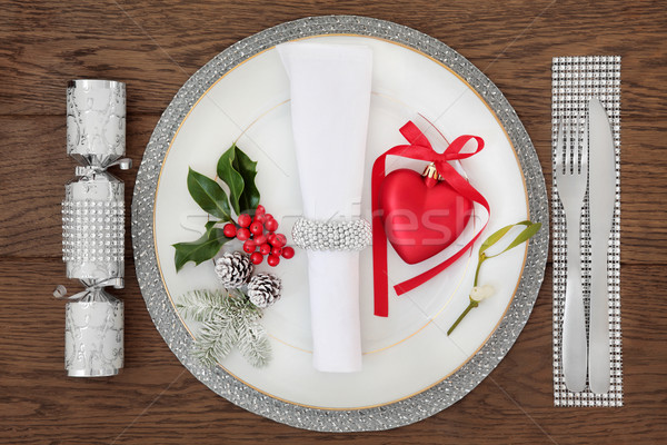 Christmas Bling Place Setting Stock photo © marilyna