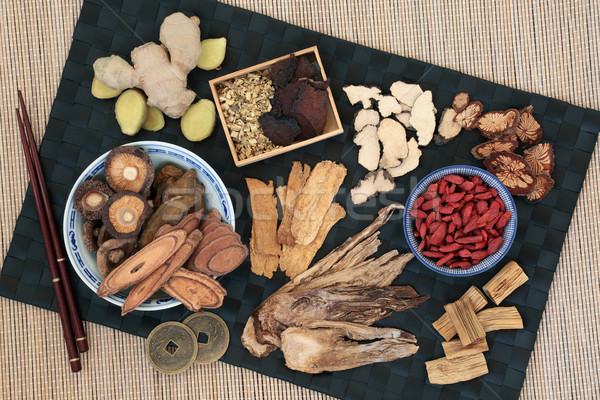 Stock foto: Traditionellen · chinesisch · Kräuter · benutzt · Alternative · Kräutermedizin