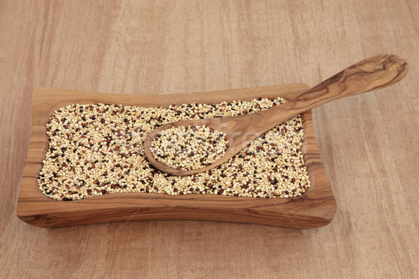 зерна оливкового древесины чаши ложку папирус Сток-фото © marilyna