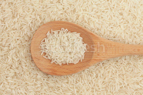 Foto d'archivio: Basmati · riso · alimentare · sfondo · cucchiaio