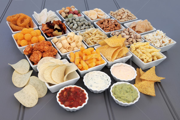 Savoury Snack and Dip Selection Stock photo © marilyna