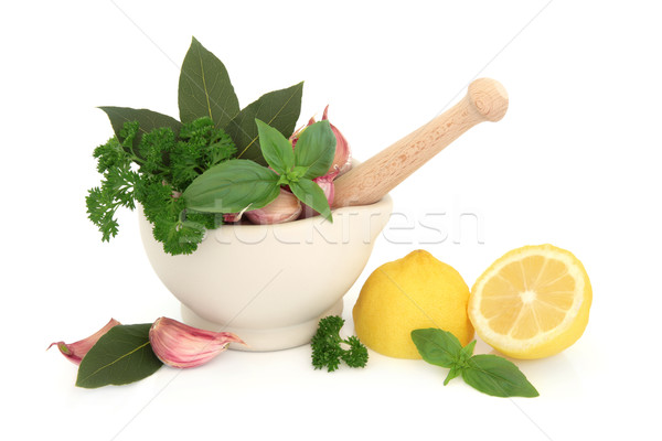 Fresh Herbs and Lemon Stock photo © marilyna