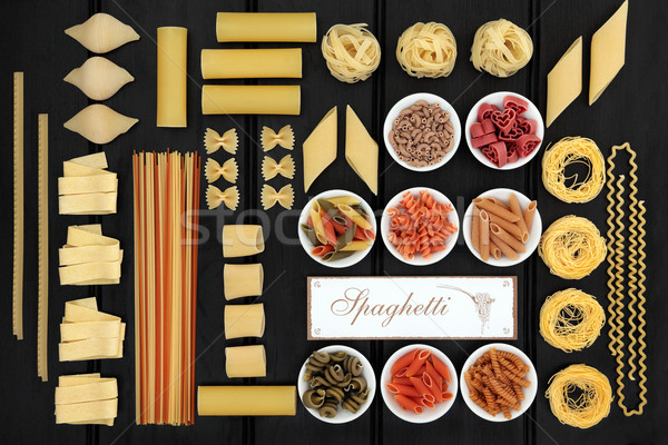 Italian Spaghetti Pasta Sampler Stock photo © marilyna
