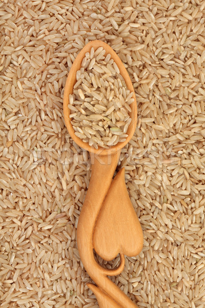 Bruin rijst hart gezondheid Stockfoto © marilyna