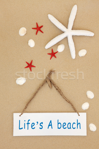 Stock photo: Lifes a Beach