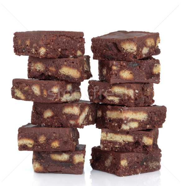Genuss Schokolade Keks Cookie isoliert weiß Stock foto © marilyna