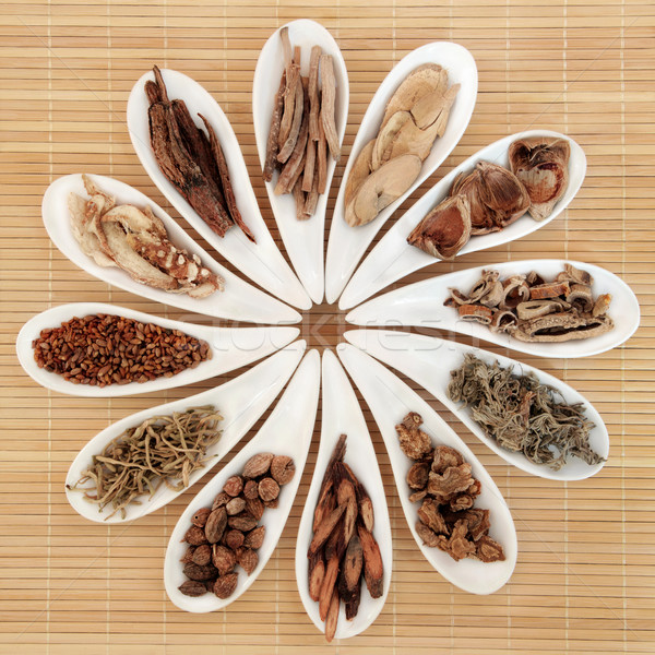 Stock photo: Chinese Herb Selection