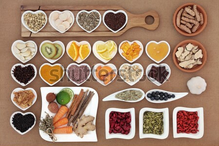 Dragoste alimente sexual sănătate inimă Imagine de stoc © marilyna