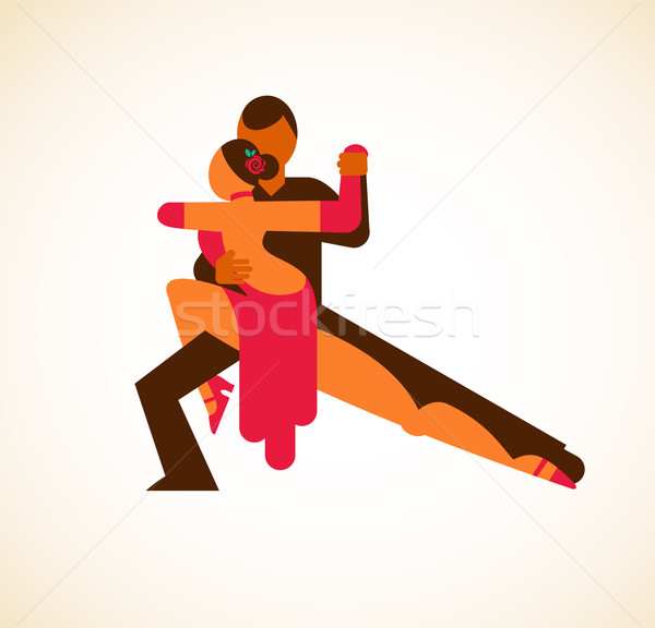 Tango ballerino uomo Coppia nero caldo Foto d'archivio © marish
