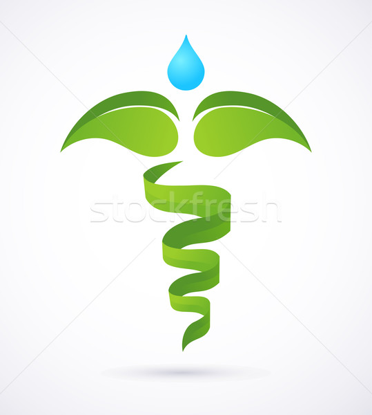 Medycznych medycyny alternatywnej zielone charakter symbol drzewo Zdjęcia stock © marish