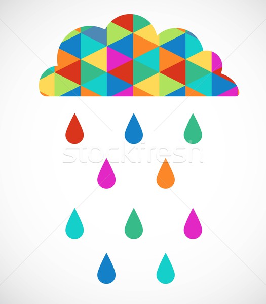 Stock foto: Farbenreich · modernen · Wolke · Vektor · Bild · Cloud · Computing