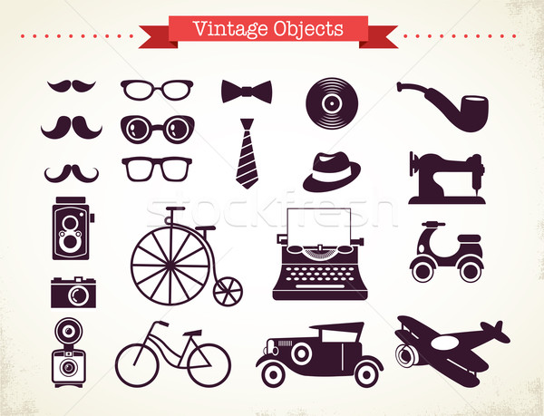 vintage hipster objects collection Stock photo © marish
