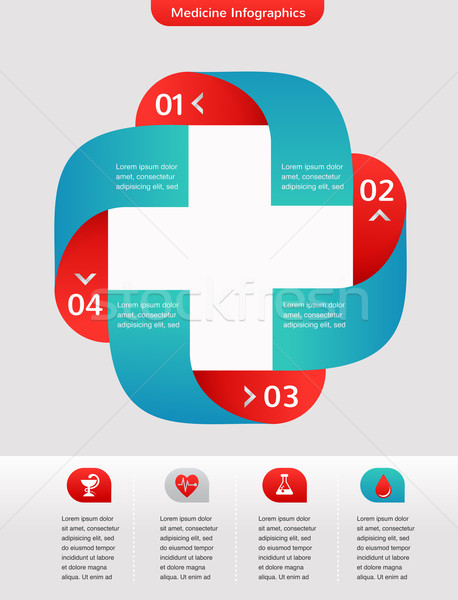 Medical and healthcare background, infographic Stock photo © marish