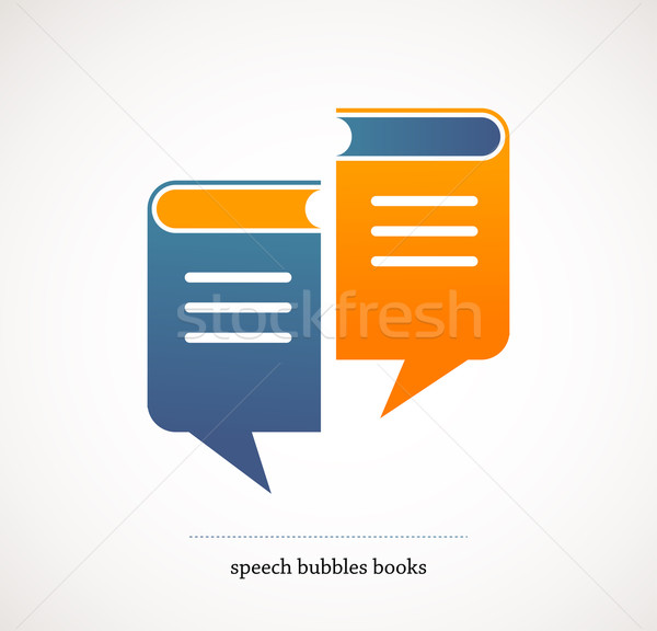 book talks - vector concept design with speech bubbles Stock photo © marish