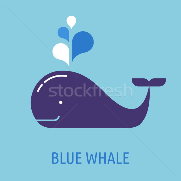 Stockfoto: Walvis · icon · vector · illustratie · water