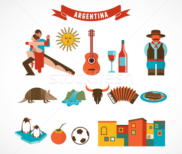 6169509_stock vector argentina   set of icons