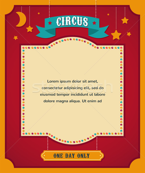 Jahrgang Zirkus Plakat Karneval Spaß fairen Stock foto © marish