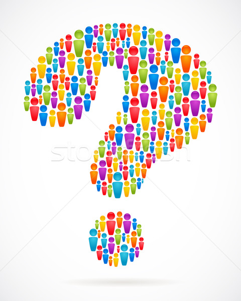 question mark with people icons Stock photo © marish