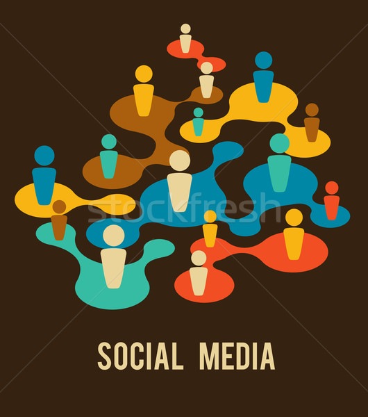 Social Media and network illustration Stock photo © marish