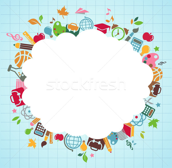 back to school - background with education icons Stock photo © marish