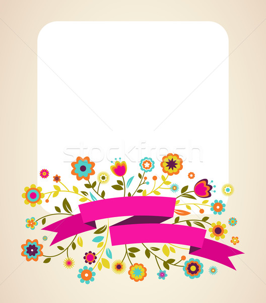 Stockfoto: Wenskaart · uitnodiging · bruiloft · aankondiging · vector · bloemen