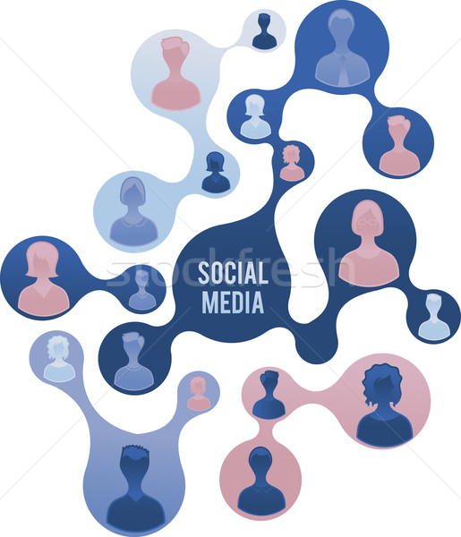 Social Media and network illustration Stock photo © marish