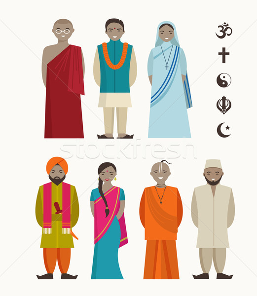 Indian people - different indian religious Stock photo © marish