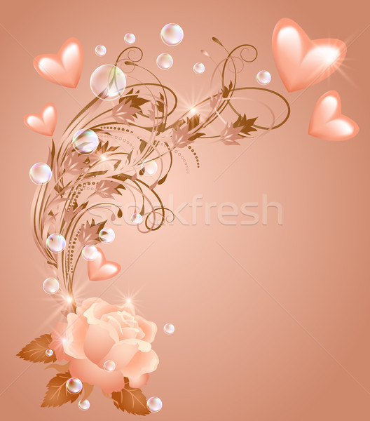 Rosa cuori bolle fiori amore rose Foto d'archivio © Marisha