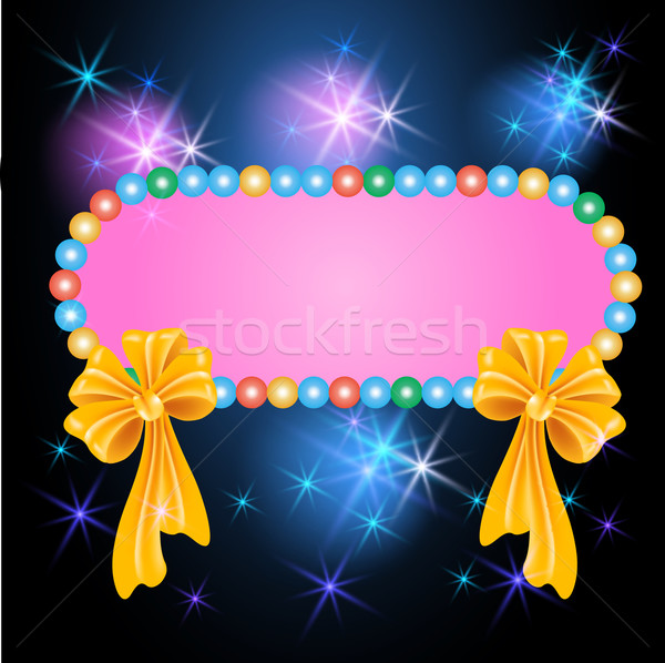 Billboard with bows and glowing stars Stock photo © Marisha