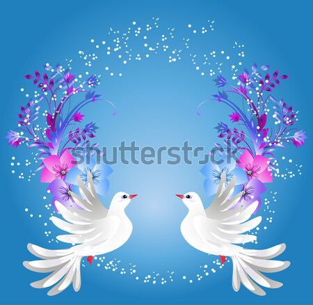 Two doves and roses  Stock photo © Marisha
