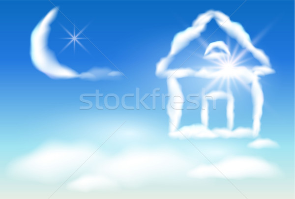 Cloud house in the sky Stock photo © Marisha