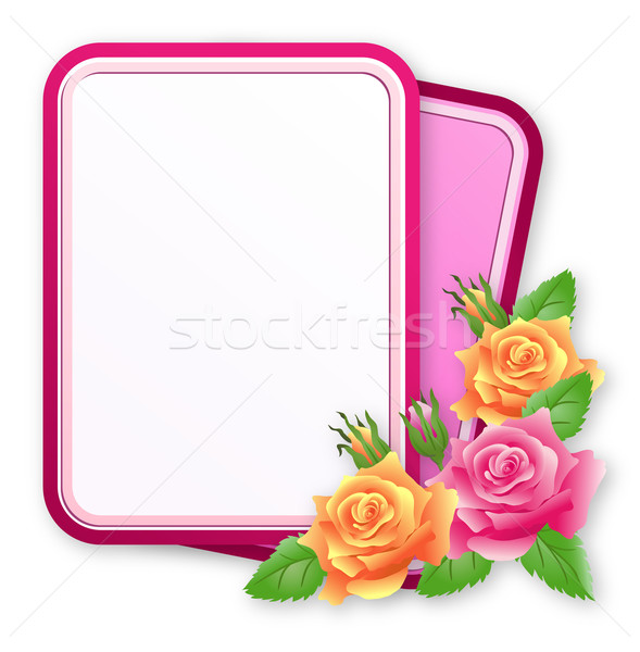 Greeting card with  roses  Stock photo © Marisha