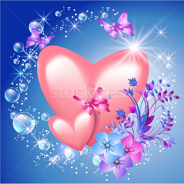 Corazones Flores Rosa Sol Sol Corazon Ilustracion Vectorial C Maryna Borysevych Marisha 2902161 Stockfresh