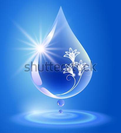Сток-фото: падение · воды · облака · Sunshine · символ · чистой · воды