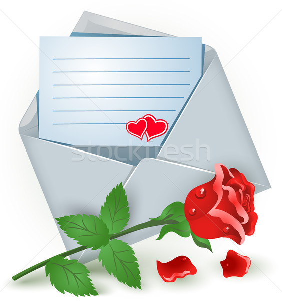 Envelope with rose   Stock photo © Marisha