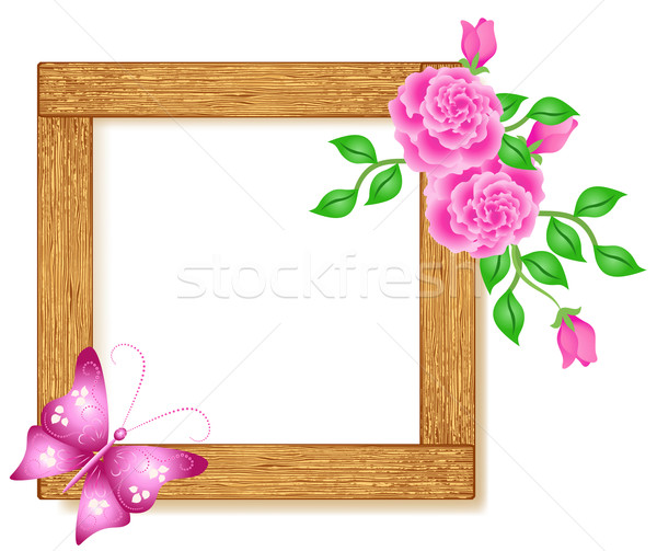 Photo frames with roses Stock photo © Marisha