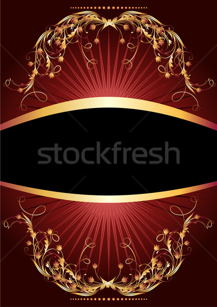 Luksusowy złoty ozdoba projektu ramki złota Zdjęcia stock © Marisha