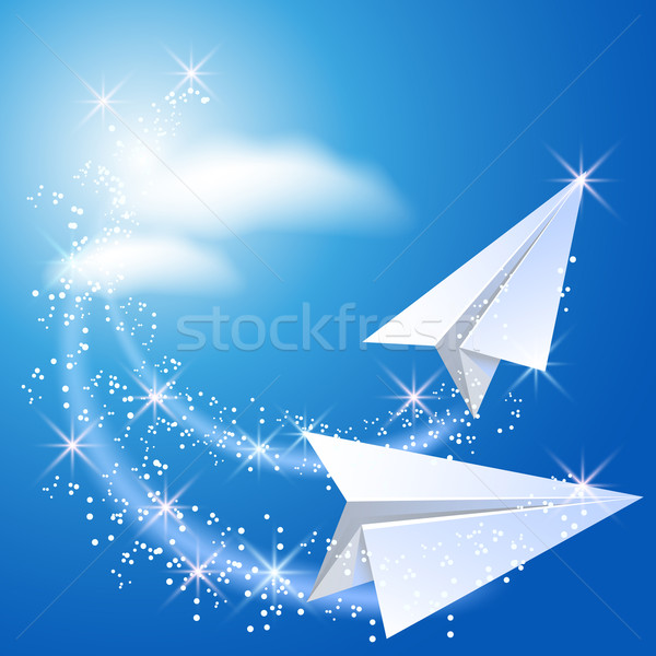 Two paper airplane Stock photo © Marisha