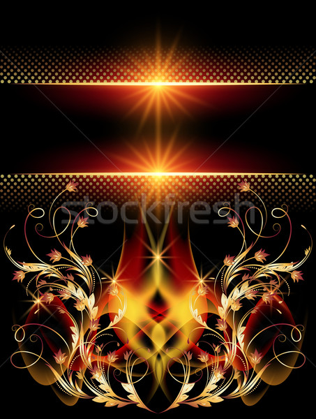 Background with golden ornament Stock photo © Marisha