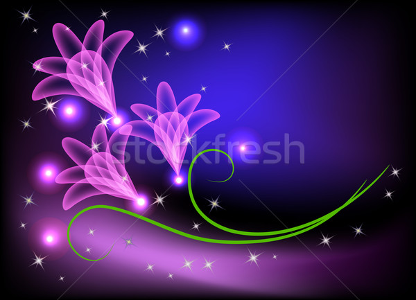 Transparent flowers and stars Stock photo © Marisha