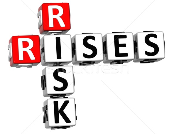 3D Rises Risk Crossword Stock photo © Mariusz_Prusaczyk