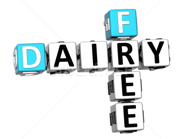 3D Dairy Free Crossword cube words Stock photo © Mariusz_Prusaczyk