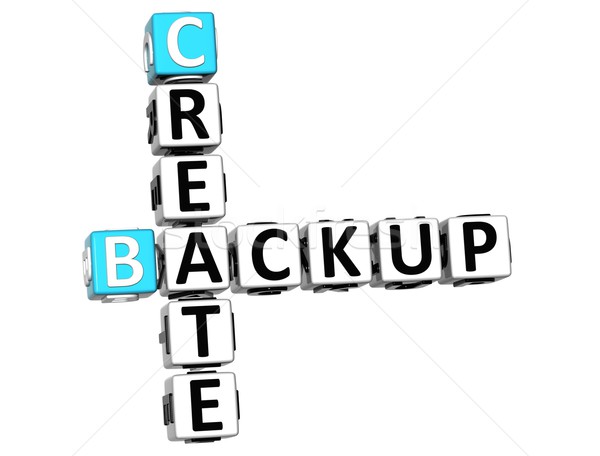 3D Backup Create Crossword text Stock photo © Mariusz_Prusaczyk