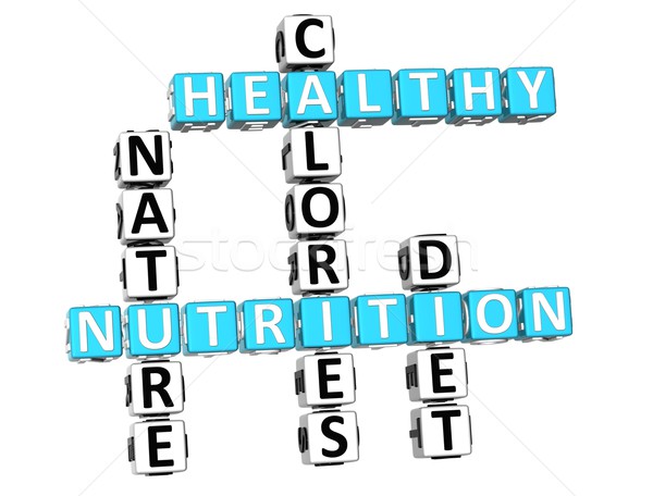 3D Nutrition Health Diet Crossword Stock photo © Mariusz_Prusaczyk